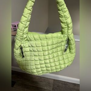 Free People Lime Quilted Bag